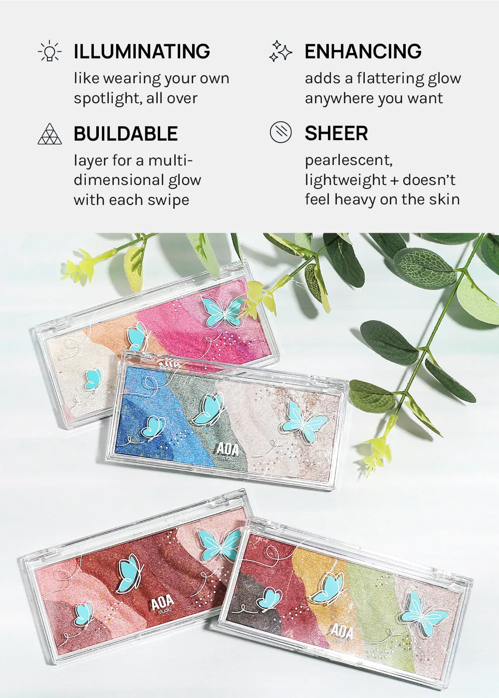 AOA Fly with Me Baked Eyeshadow  Blush Highlighter
