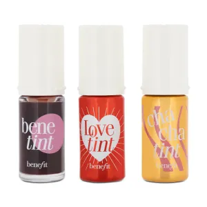 Benefit Lip & Cheek Stain Makeup Set - 3 Full-Size 6ml (Blemished Box)