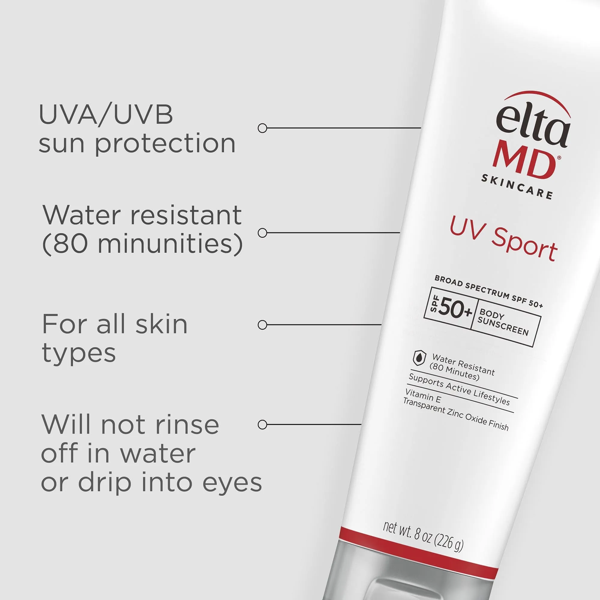 Elta Md UV Sport Broad Spectrum SPF50 Body Sunscreen - 8oz