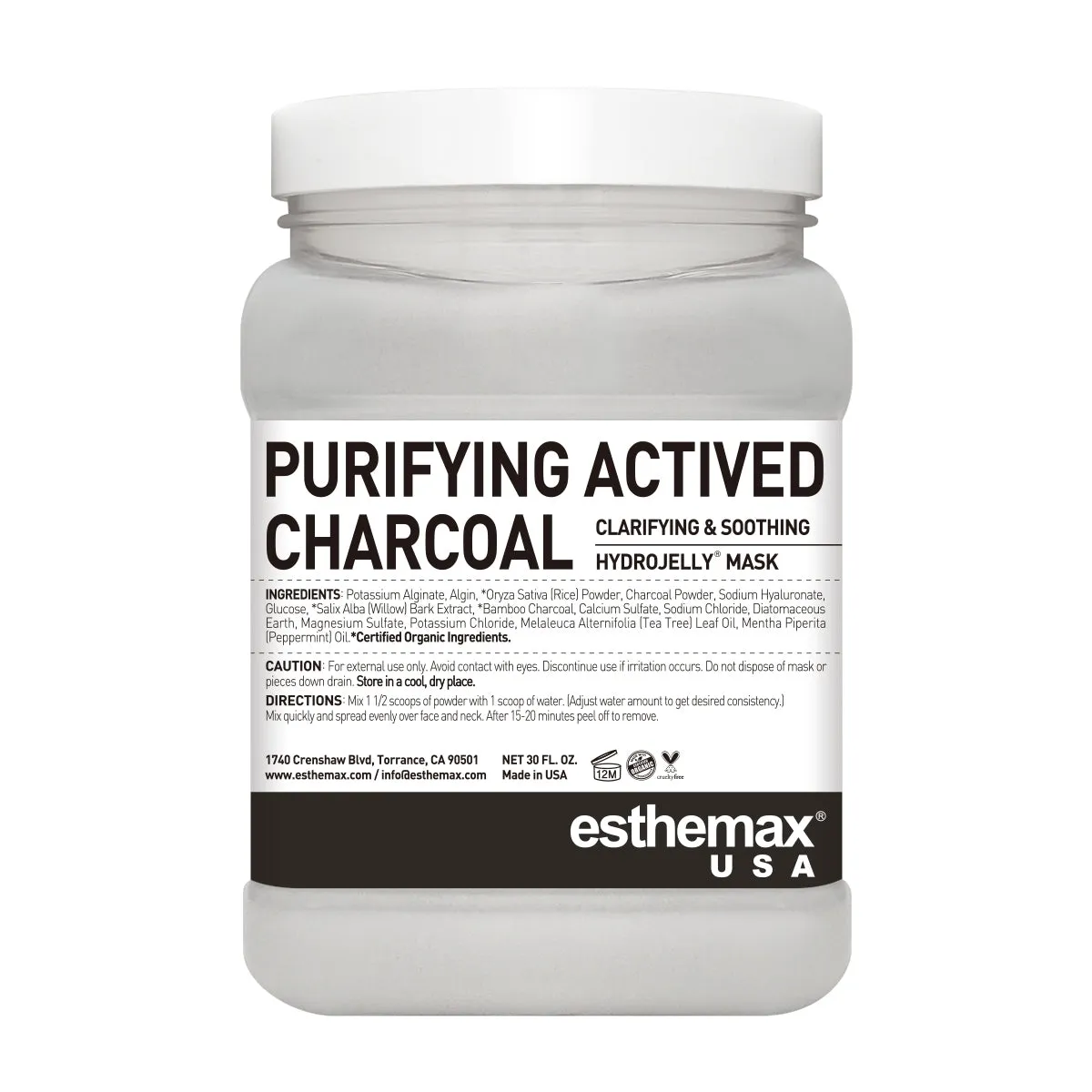ESTHEMAX  HYDROJELLY MASKS NATURAL (PURIFYING ACTIVED CHARCOAL)