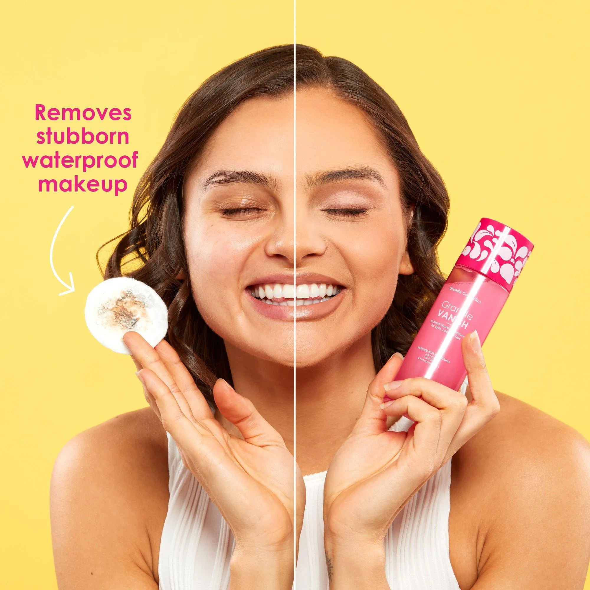 GrandeVANISH Bi-Phase Makeup Remover for Eyes, Lashes & Lips
