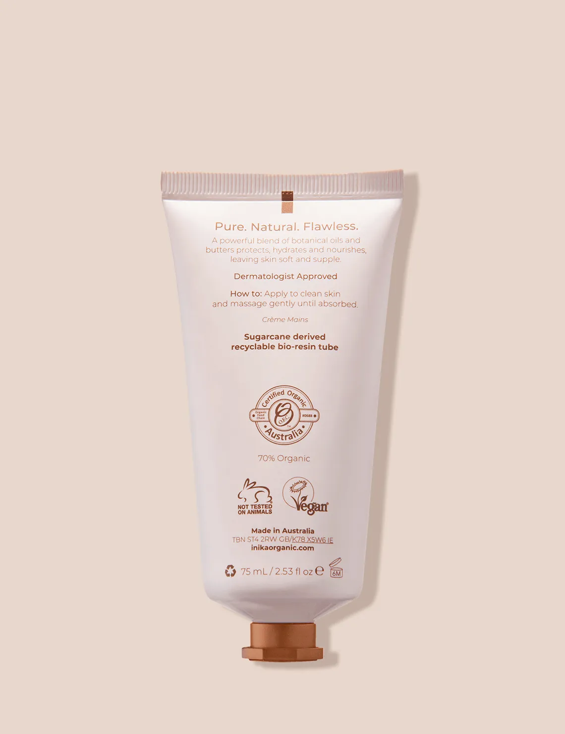 INIKA Organic Phytofuse Renew Hand Cream 75ml Inika Organic