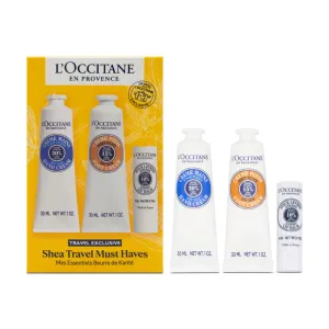 L'Occitane Shea Travel Set - Hand Foot Creams & Lip Balm (Blemished Box)