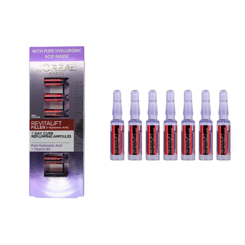 L'Oreal Revitalift Filler 7 Day Cure Replumping Ampoules Pure Hyaluronic Acid   Vitamin B5