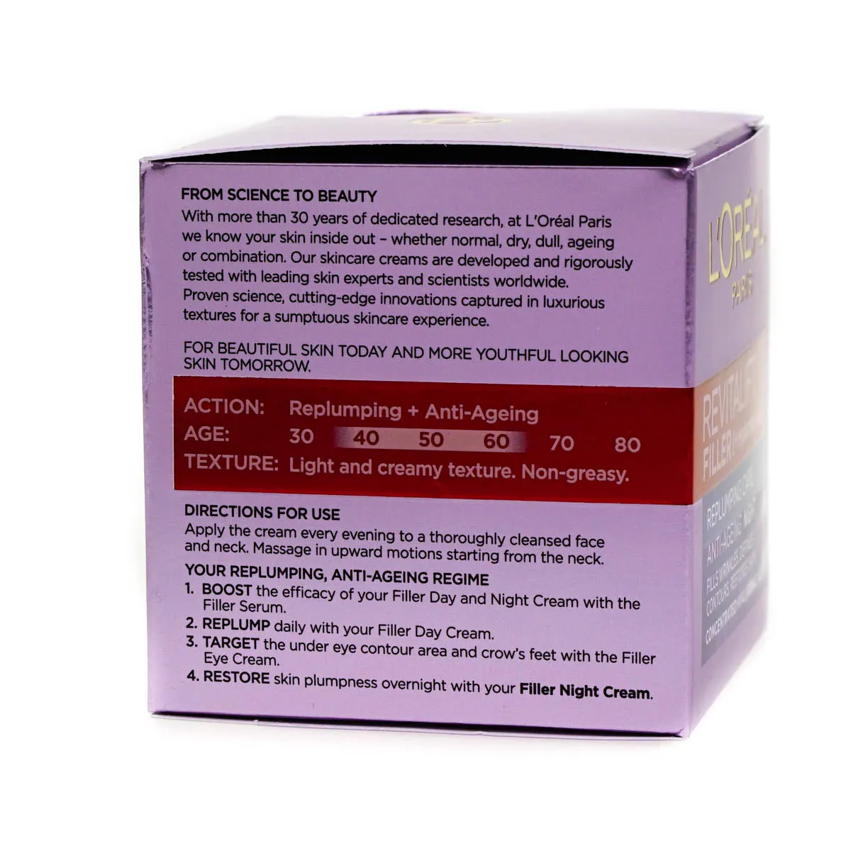 L'Oreal Revitalift Filler Anti-Ageing Night Replumping Care 50ml (Clearance)