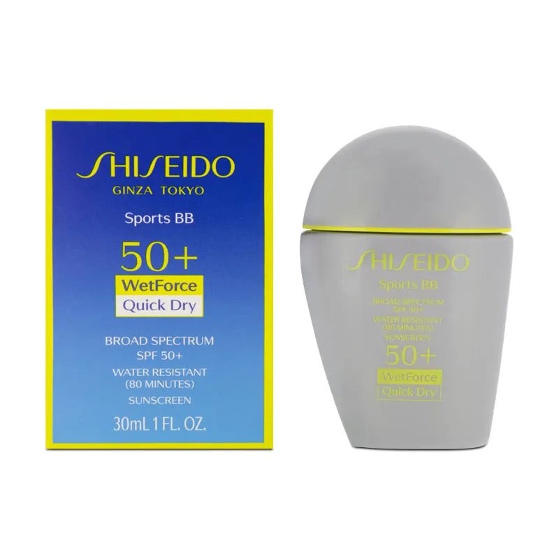 Shiseido Sports BB WetForce SPF 50  BB Cream 30ml - Light (Blemished Clearance)